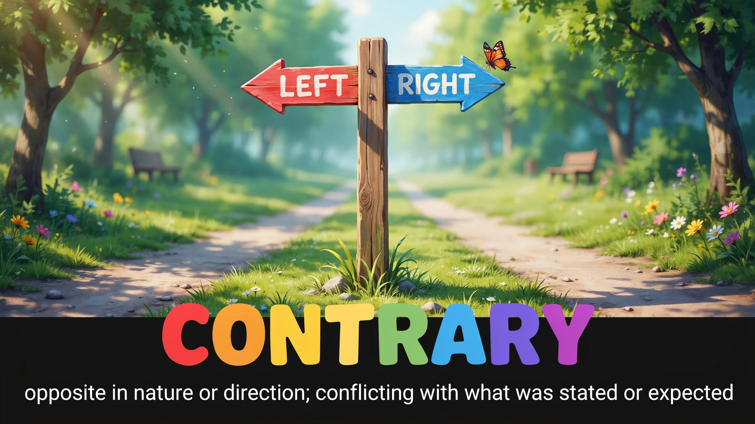 English Illustration for contrary